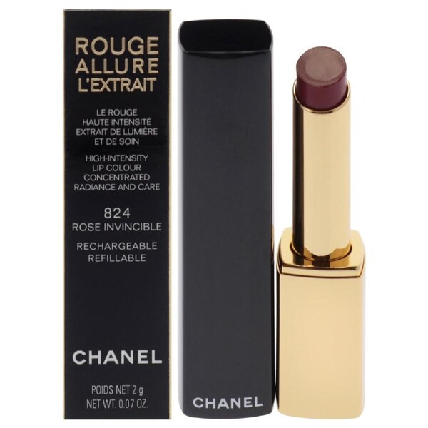 Rouge Allure Lextrait Lipstick - 824 Rose Invincible by Chanel for Women - 0.07 oz Lipstick (Refillable) 0.07 oz