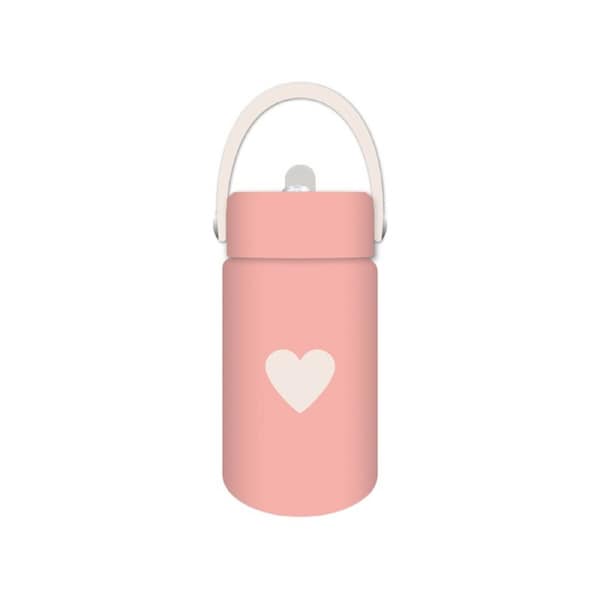 Heart - Kids Drink Bottle 400ml, Personalised , Double Walled, Stainless Steel