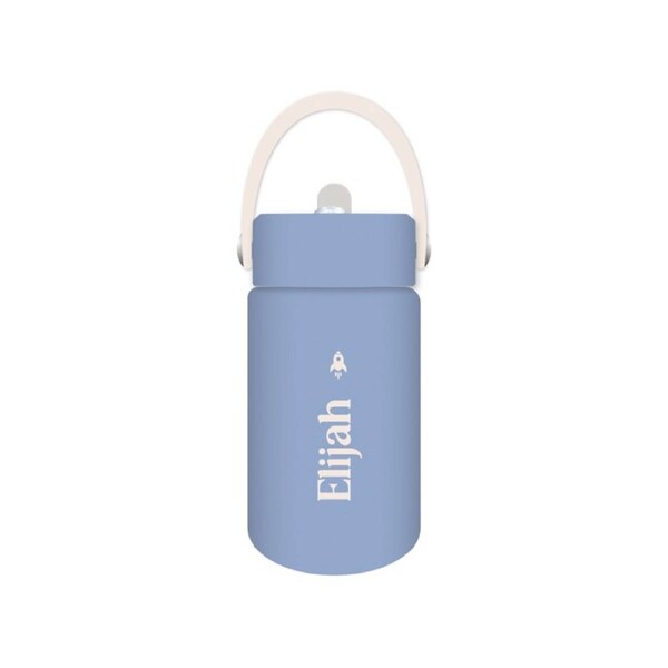 Elijah - Kids Drink Bottle 400ml, Personalised , Double Walled, Stainless Steel