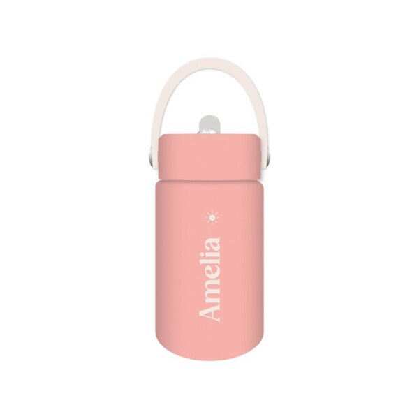 Amelia - Kids Drink Bottle 400ml, Personalised , Double Walled, Stainless Steel
