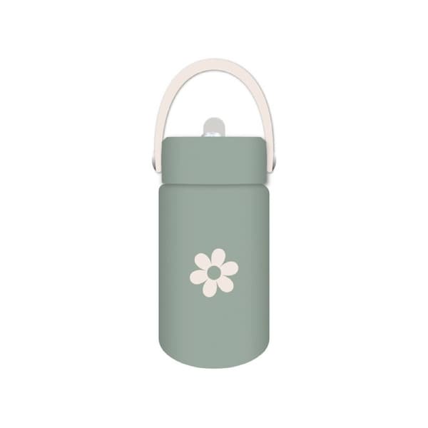 Flower - Kids Drink Bottle 400ml, Personalised , Double Walled, Stainless Steel