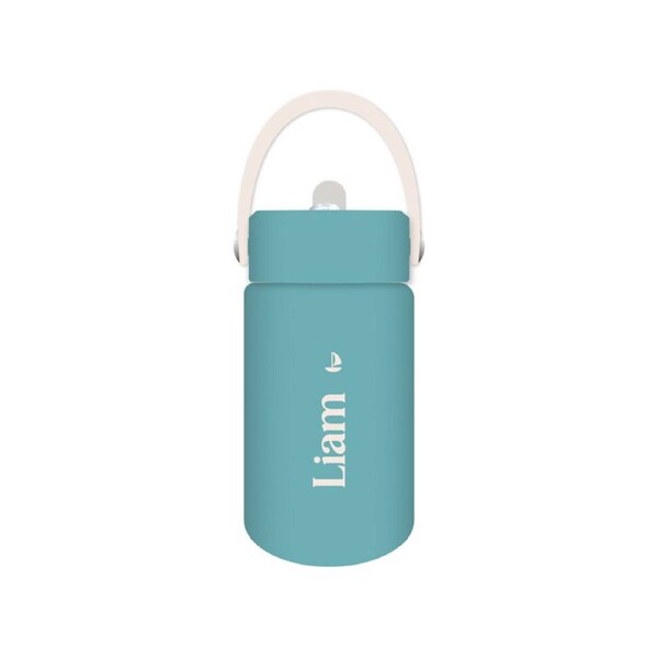 Liam - Kids Drink Bottle 400ml, Personalised , Double Walled, Stainless Steel