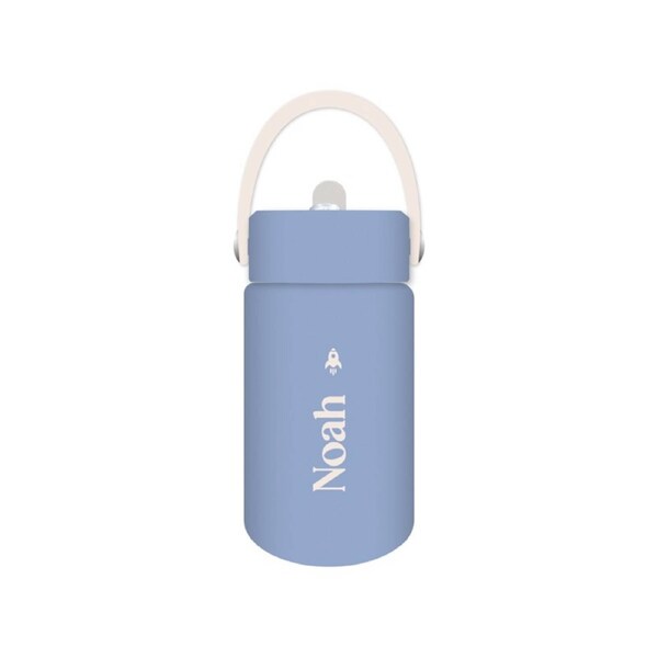 Noah - Kids Drink Bottle 400ml, Personalised , Double Walled, Stainless Steel