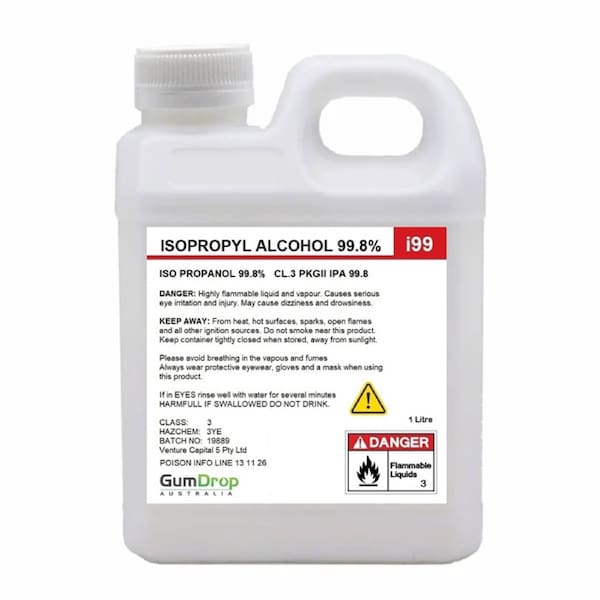 GumDrop Australia Isopropyl Alcohol 99.8% IPA 1L