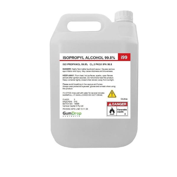 GumDrop Australia Isopropyl Alcohol 99.8% IPA 5L