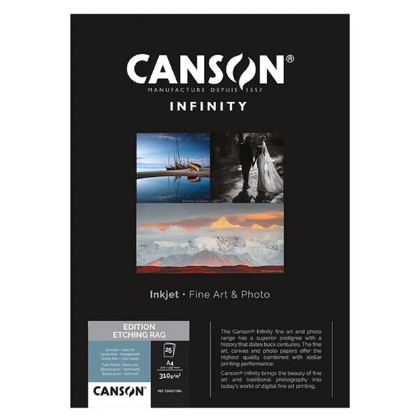 Canson Edition Etching Rag II 310gsm A4 25 Sheets