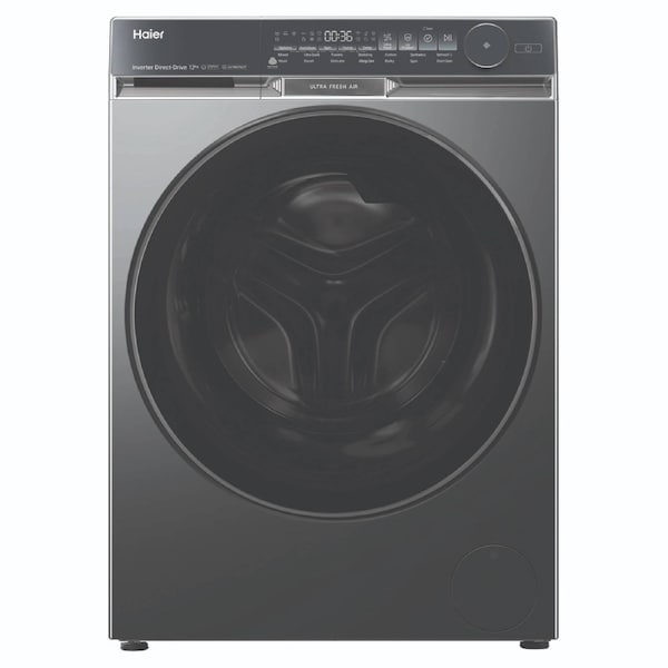 Haier HWF12DB1 12kg 500 Series Dark Stainless Front Load Washing Machine – Ultra Fresh Air