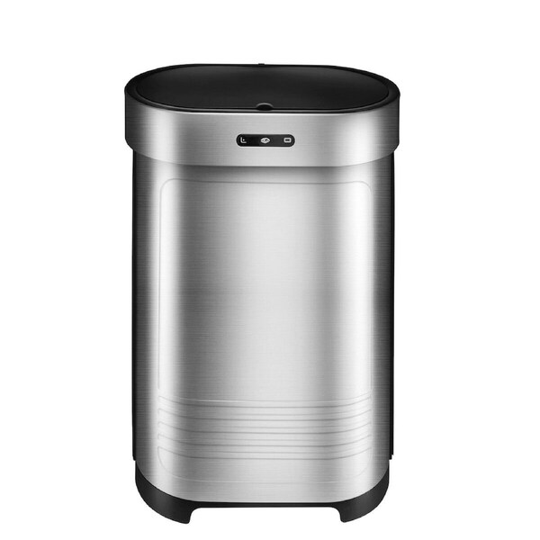 60L Touchless Sensor Dustbin Stainless Steel Rubbish Bin Large Kitchen Waste Trashcan Soft Close Lid