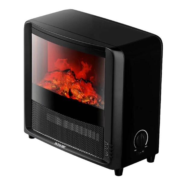 Electric Fireplace Heater 2000W Freestanding Indoor Room Heating Adjustable Thermostat 3D Flame