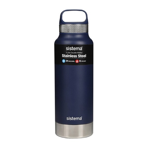 Sistema 1L S/Steel Bottle Asst