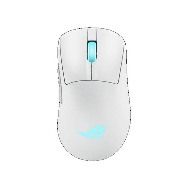 ASUS ROG Keris II Origin Gaming Mouse Moonlight White, ROG Micro Switch II, USB/Bluetooth/RF 2.4GHz, 8000 Hz, AURA Sync, 2 m paracord