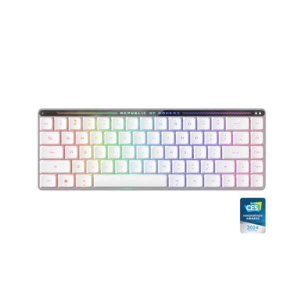 ASUS ROG Falchion RX Red Low Profile Wireless Gaming Keyboard, Tri-mode Connection, ROG Omni Receiver, Intuitive control
