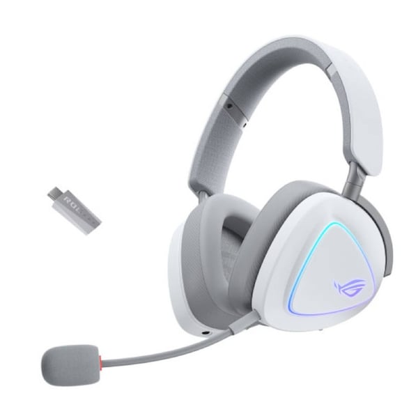 ASUS ROG DELTA II WH Tri-mode Wireless Gaming Headset ROG SpeedNova 50mm Titanium Drivers Up to 110-hour Battery Life 318g BT/2.4G/3.5mm