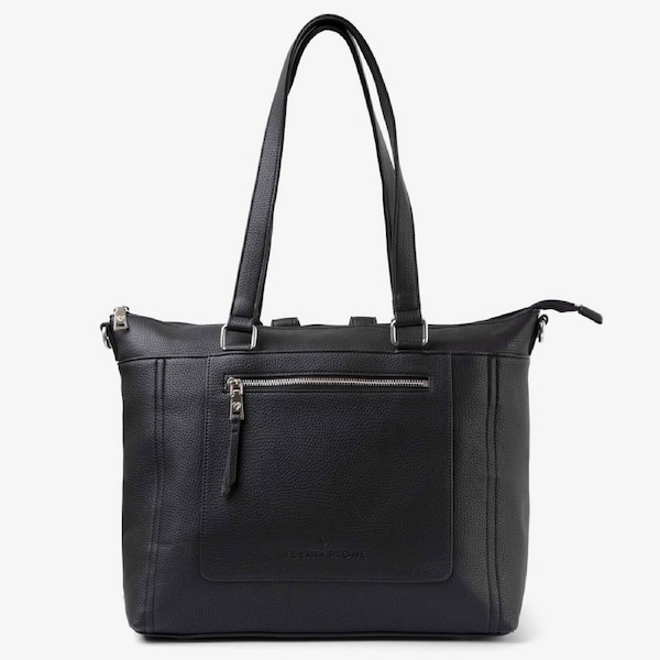 Felix + Stone Nappy Bag - Mia Convertible Backpack / Tote Baby Bag - Black