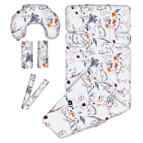 OutlookBaby 4 Piece Pram Accessories Set - Enchanted Bunnies