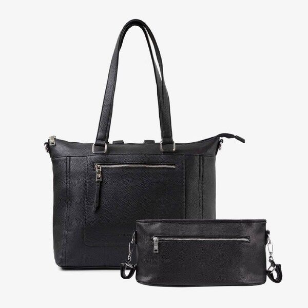 Felix + Stone - Nappy Bag - Mia Backpack & Pram Caddy Bundle (Black)
