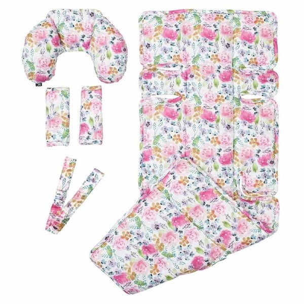 OutlookBaby 4 Piece Pram Accessories Set - Floral Delight