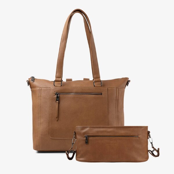 Felix + Stone - Nappy Bag - Mia Backpack & Pram Caddy Bundle (Tan)