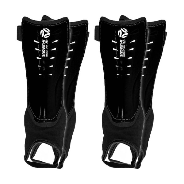 2x Hyundai A-League Sports/Soccer Shin Guard/Pads Small Size w/Ankle - Assorted
