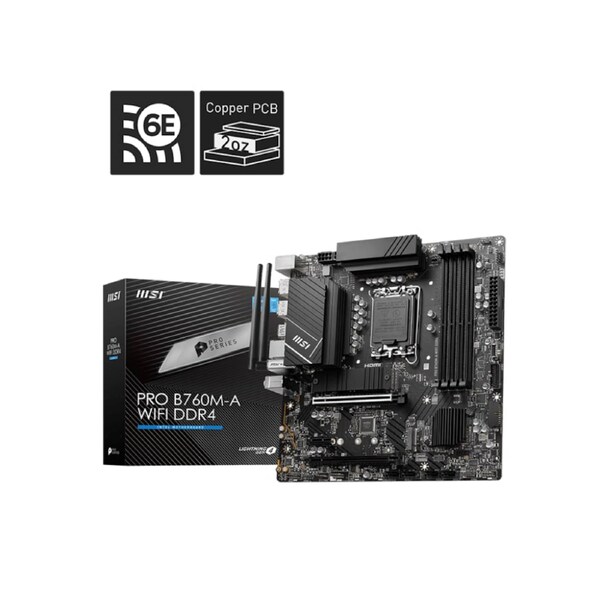 MSI PRO B760M-A WIFI DDR4 MOTHERBOARD