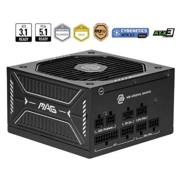 750W MSI MAG A750GLS PCIE5 POWER SUPPLY