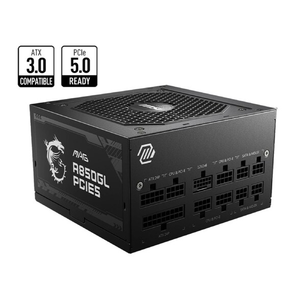 850W MSI MAG A850GL PCIE5 POWER SUPPLY
