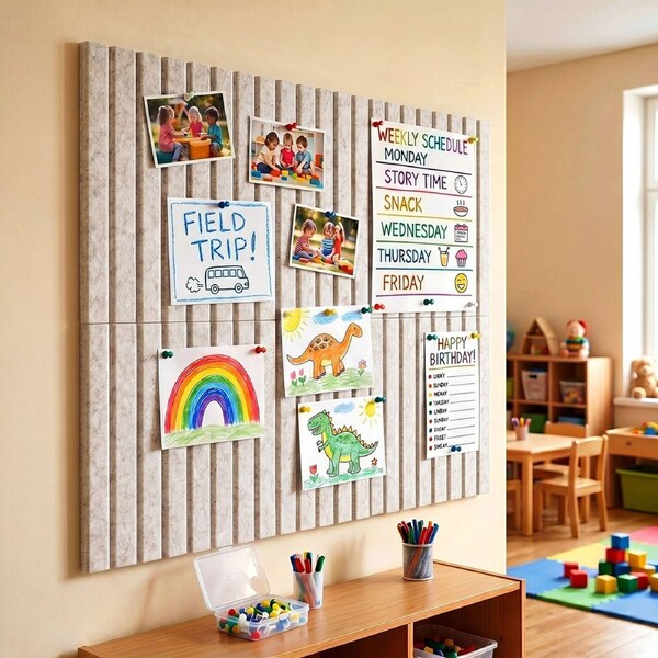 Levede Cork Boards Alternative 6 Pcs 30cmx30cm Felt Bulletin Board Tiles Coustic