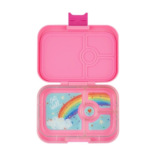 Yumbox Kids Panino 4 Compartment Lunch Box Rainbow Power Pink