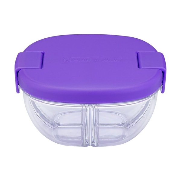 Yumbox Kids 3 Compartment Leakproof Snack Bowl Container Haze Purple 384ml