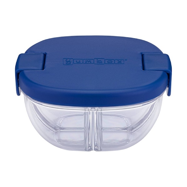 Yumbox Kids 3 Compartment Leakproof Snack Bowl Container Navy Blue 384ml