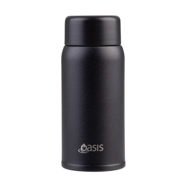 Oasis Stainless Steel Double Wall Insulated Drink Bottle Black 150ml