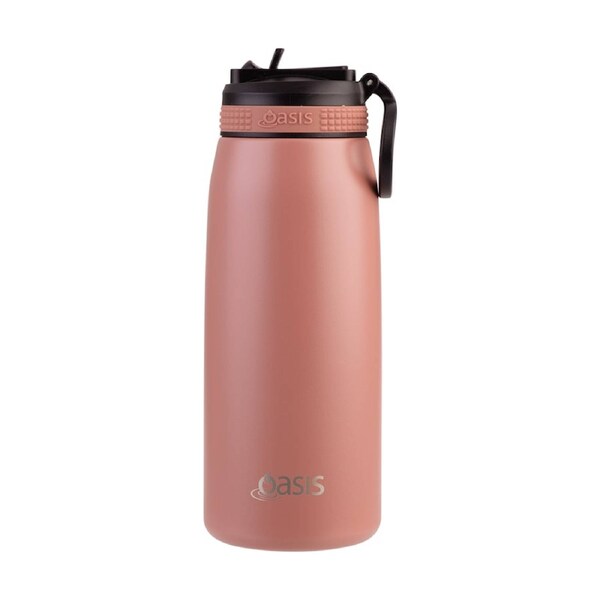 Oasis Stainless Steel Double Wall Insulated Sports Bottle Auburn 780ml
