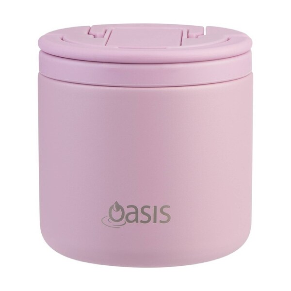 Oasis Stainless Steel Double Wall Insulated Food Flask W/ Lid Blush 500ml