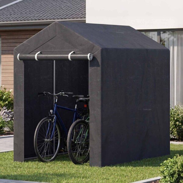 Costway 180x120CM Waterproof Bike Storage Shed Tent Portable Carport Garage Bicycle Cover Shelter Canopy Roll-up Zipper Door