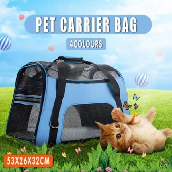 Pipers Portable Pet Carrier Bag - Large Dog Cat Comfort Tote, Airline Approved, Green