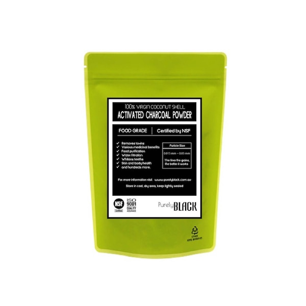 purelyBlack Organic Activated Charcoal Powder 100g