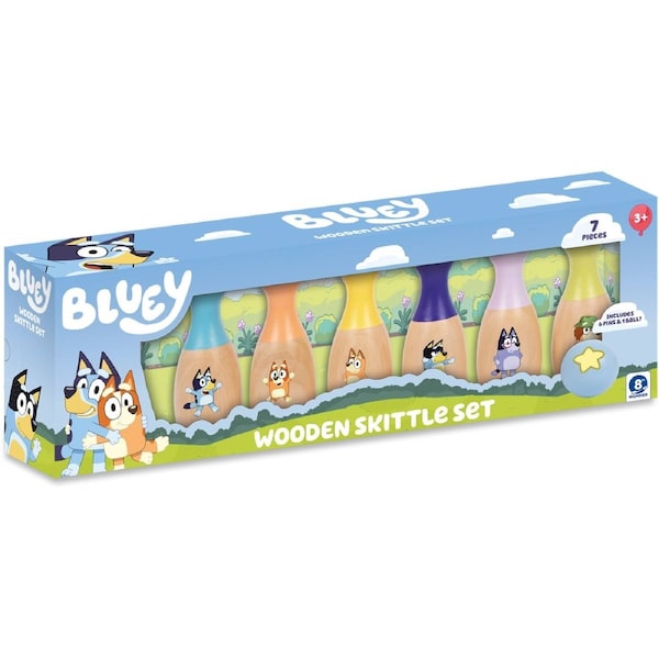 Bluey Wooden Skittle Set