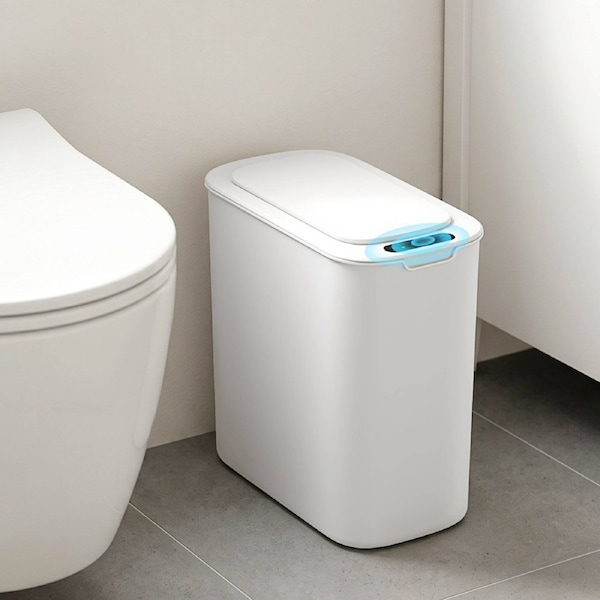 Devanti 11L Motion Sensor Kitchen Bin Slim Touchless Rubbish Can with Lid White