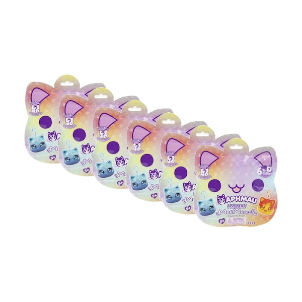 6PK Bonkers Aphmau Catface Plush Clip-Ons Series 4 Collection Set Assorted