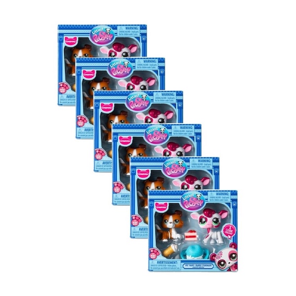 6PK 2pc Basic Fun Littlest Pet Shop Pairs Series 3 Assortment 4y+