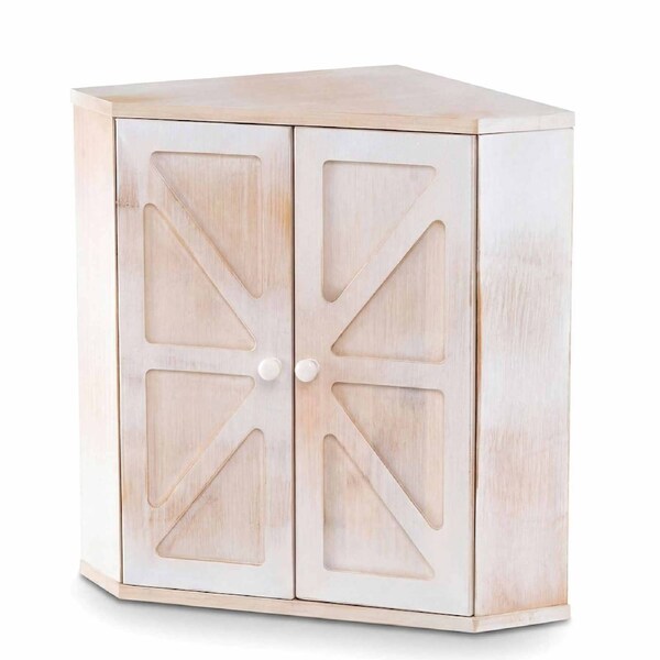 Giantex Corner Bread Box 2-Layer Bamboo Large Bread Bin w/Doors Adjustable Storage Organizer Farmhouse Kitchen
