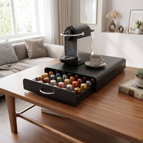 Toque Coffee Pod Drawer Rack Organizer Stand 60 Pods Storage Holder Anti Slip