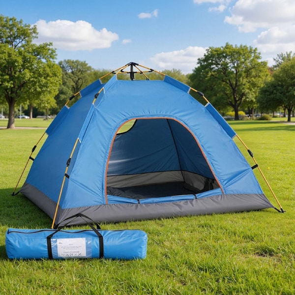 Weisshorn 2 Person Camping Tent Instant Tent Blue