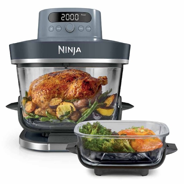 Ninja Crispi Pro 6-in-1 Countertop Glass Air Fryer Cyberspace AS101BLANZ
