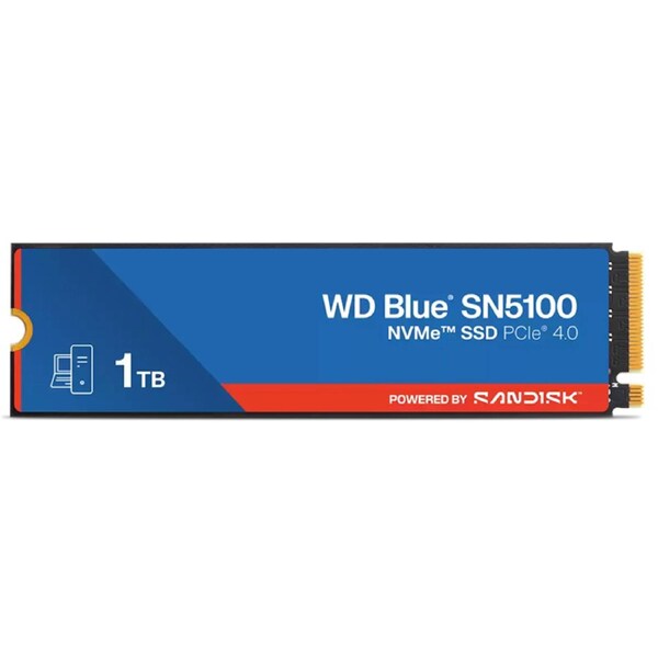 Western Digital 1TB Blue SN5100 PCIe Gen4 M.2 2280 NVMe SSD (WDS100T5B0E-00CPE0)