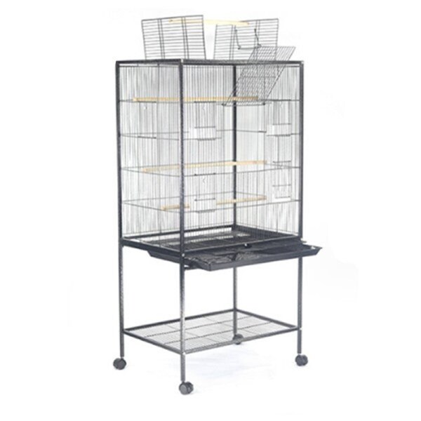 125cm Standing Large Parrot Parakeet Flight Cage with Stand Wheels