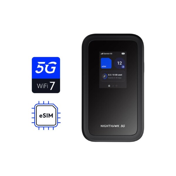 NETGEAR (MH7150) NIGHTHAWK M7 WI-FI 7 5G ESIM MOBILE ROUTER DUAL SIM (PSIM+ESIM) 2YR