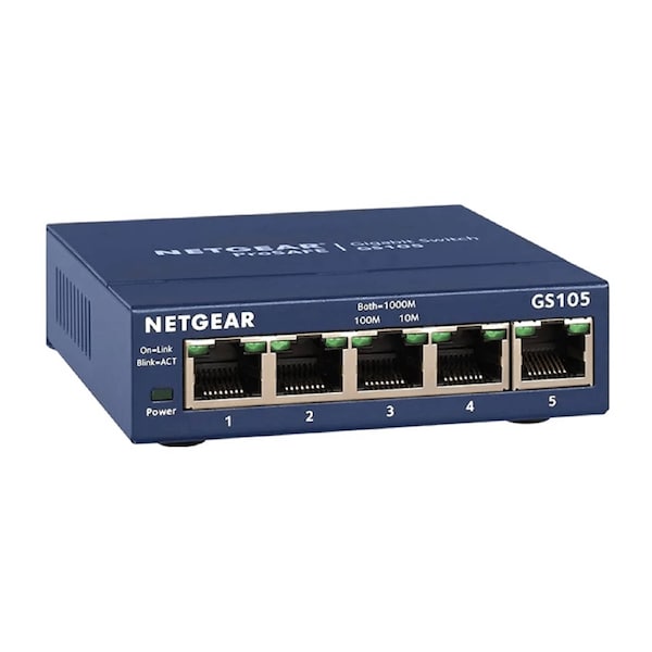 NETGEAR (GS108LP) 8-PORT UNMANAGED SWITCH POE+(8) 60W(UPG TO 123W) LIFE WTY