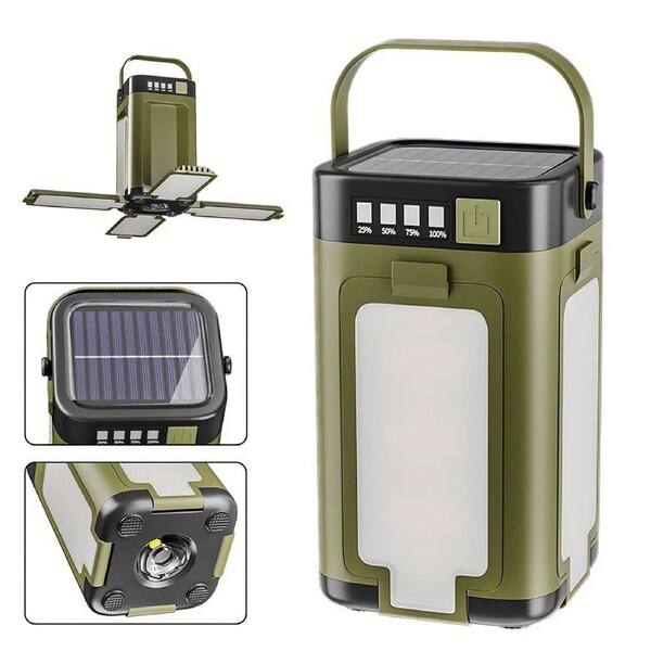 Solar Outdoor Portable Camping Light Solar Charging Foldable 2000mah Tent Light