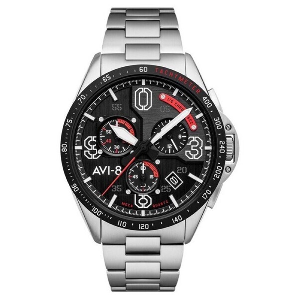 AVI-8 P-51 Mustang Legion Blakeslee Pilot Chronograph Black Dial Quartz AV-4077-11 Men's Watch